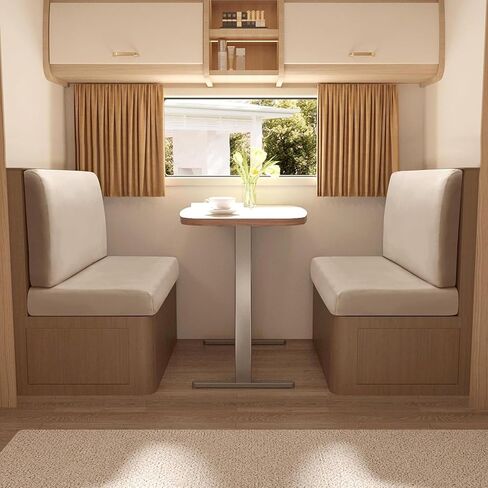 Rv Cushion Covers Dinette Booth Seats, Velvet Couch Covers Rv Stretch Sofa Seat Slipcover Rv Bench Seat Covers for Dinette (Orange) in Saudi Arabia