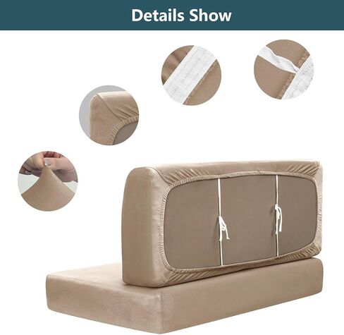 Rv Cushion Covers Dinette Booth Seats, Velvet Couch Covers Rv Stretch Sofa Seat Slipcover Rv Bench Seat Covers for Dinette (Orange) in Saudi Arabia