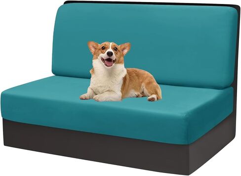 Rv Cushion Covers Dinette Booth Seats, Velvet Couch Covers Rv Stretch Sofa Seat Slipcover Rv Bench Seat Covers for Dinette (Orange) in Saudi Arabia