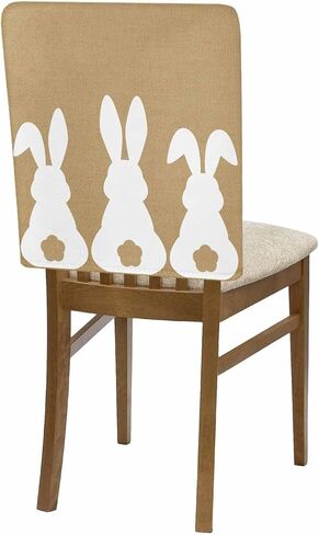 Dining Room Chair Covers Back Slipcover Set of 4, Easter Bunny Rabbit Animal Stretch Chair Protector for Kitchen Hotel Restaurant Home Decor Removable Washable Chair Slipcover in Kuwait
