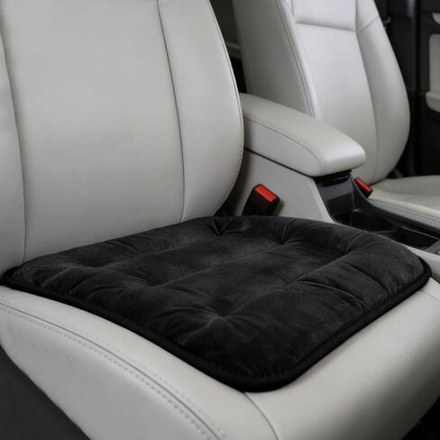 Car Seat Cushion, Breathable Soft Auto Front Seats Protector Pad for Comfortable Driving, Warm Vehicle Interior Driver Seat Non-Slip Decorative Accessory for Most Cars (Black) in Saudi Arabia