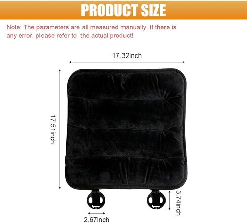 Car Seat Cushion, Breathable Soft Auto Front Seats Protector Pad for Comfortable Driving, Warm Vehicle Interior Driver Seat Non-Slip Decorative Accessory for Most Cars (Black) in Saudi Arabia