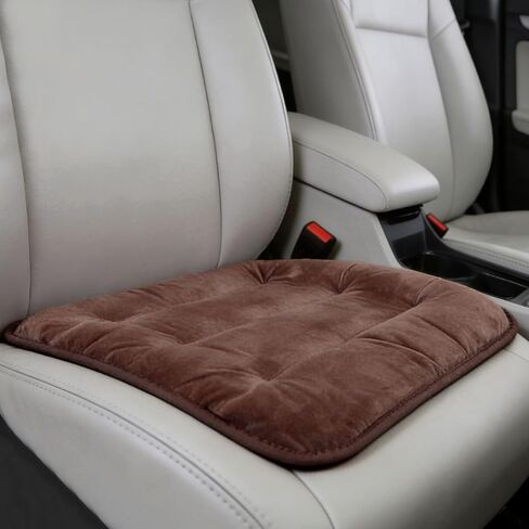 Car Seat Cushion, Breathable Soft Auto Front Seats Protector Pad for Comfortable Driving, Warm Vehicle Interior Driver Seat Non-Slip Decorative Accessory for Most Cars (Black) in Saudi Arabia