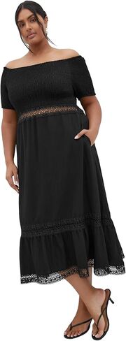 City Chic Women's Plus Size Dress - Aura Midi in Saudi Arabia
