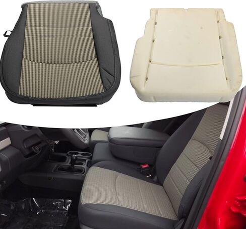 Left Driver Side Gray Bottom Cloth Seat Cover Yellow Foam Cushion Replacement for 1500 2500 3500 4500 5500 SLT 2009-2012 in Saudi Arabia