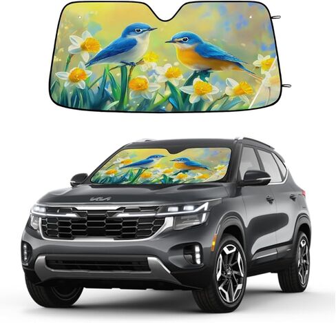 Cartoon Cat Sky Sun Visor for Car Windshield Sun Shade Blocks UV Rays Suns Visor Protector Car Window Shades for Cars 51x27.5 in Truck SUV Auto Sunshades in Saudi Arabia
