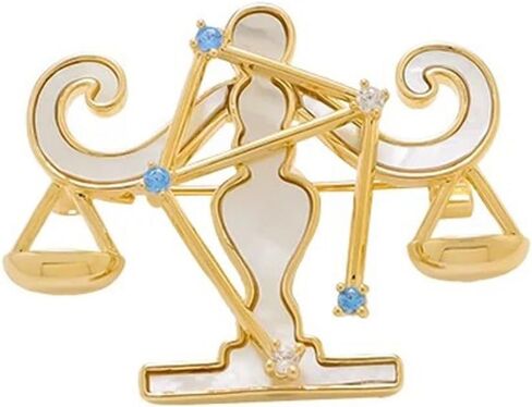 Zodiac Constellation Brooch for Women, 12 Astrology Sign Crystal Brooch Pin, Unique Birthday Gift in Saudi Arabia