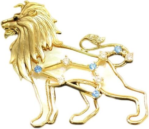 Zodiac Constellation Brooch for Women, 12 Astrology Sign Crystal Brooch Pin, Unique Birthday Gift in Saudi Arabia