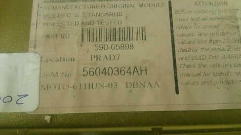وحدة التحكم في المحرك ECM تناسب 00 متوافقة مع دورانجو P56040364AH 56040364AH in Saudi Arabia