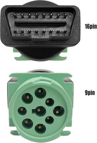 OBD2 Male to Green J1939 Female Adapter 9pin to 16pin in Saudi Arabia