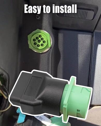 OBD2 Male to Green J1939 Female Adapter 9pin to 16pin in Saudi Arabia