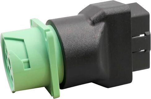 OBD2 Male to Green J1939 Female Adapter 9pin to 16pin in Saudi Arabia