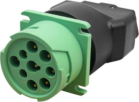 OBD2 Male to Green J1939 Female Adapter 9pin to 16pin in Saudi Arabia