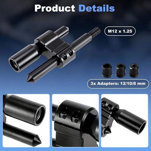 Adjustable H Type Shift Knob Extension, Aluminum Alloy Car Gear Shift Knob Extension Lever M12x1.25, with 3X Adapter Size 12/10/8 Mm, for Most Cars, Pickup and More in Saudi Arabia
