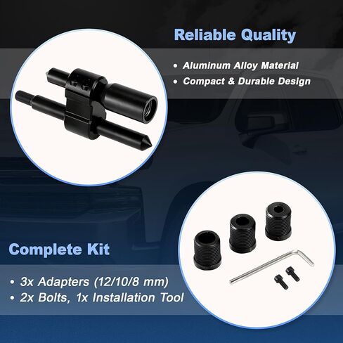 Adjustable H Type Shift Knob Extension, Aluminum Alloy Car Gear Shift Knob Extension Lever M12x1.25, with 3X Adapter Size 12/10/8 Mm, for Most Cars, Pickup and More in Saudi Arabia
