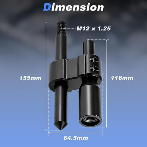 Adjustable H Type Shift Knob Extension, Aluminum Alloy Car Gear Shift Knob Extension Lever M12x1.25, with 3X Adapter Size 12/10/8 Mm, for Most Cars, Pickup and More in Saudi Arabia
