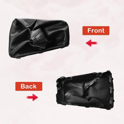 Shift Knob Dust Cover Compatible with Ford Focus 2015-2018, Leather Shifter Lever Knob Boot Protector, Dustproof Gear Shift Cover Interior Decor Car Accessories (Black) in Kuwait