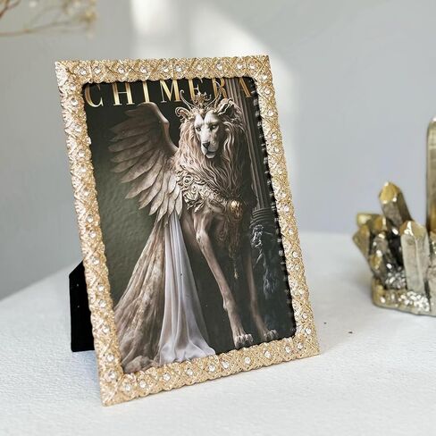 إطارات صور زجاجية معدنية إطارات صور مرصعة بالجواهر مقاس 4 × 6 مع أحجار الراين، وأشكال أفقية ورأسية، أو شاشة عرض مثبتة على الطاولة أو الحائط in Kuwait