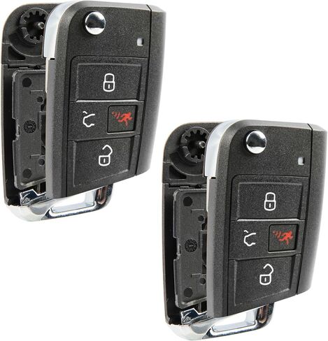Key Fob Remote Shell Case Replacement for 2015 2016 2017 2018 2019 Volkswagen GTI Golf Alltrack R Sportwagon (NBGFS12P01) in Saudi Arabia