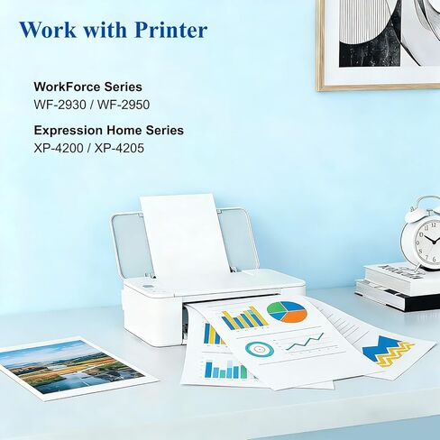 لخراطيش الحبر الأسود 232XL (عبوة من قطعتين) بديلة مُعاد تصنيعها لخراطيش الحبر Epson 232XL مجموعة كومبو تعمل مع طابعة Epson XP-4200 XP-4205 WF-2930 WF-2950، 2 أسود in Kuwait
