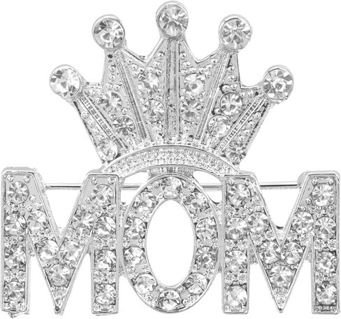 Mother's day Pin Crown Brooch Pin Mom Rhinestone Crystal Brooches Mom Casual Novelty Party Brooch Mothers Day Birthday in Kuwait