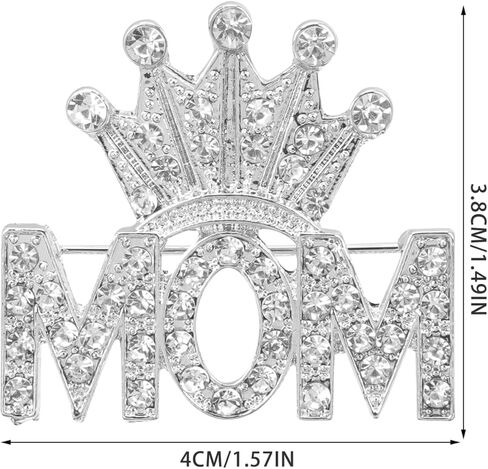 Mother's day Pin Crown Brooch Pin Mom Rhinestone Crystal Brooches Mom Casual Novelty Party Brooch Mothers Day Birthday in Kuwait