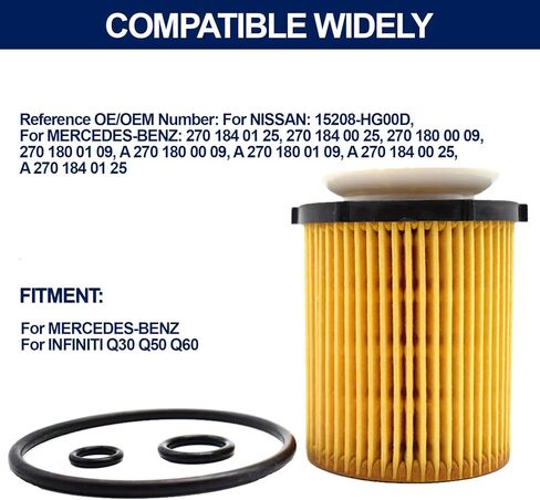 2701800109 فلتر زيت المحرك لمرسيدس بنز A220 C300 C350e CLA250 E300 E350 GLA250 GLC300 GLC350e، لـ Metris SLC300 SLK300 2.0L 1991CC in Saudi Arabia