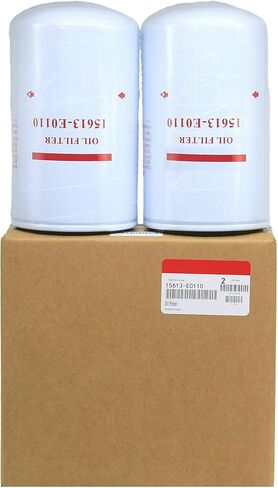 2-PACK 15613-E0110 Lube Oil Filter Replaces 15613E0110, 57080, BD7325, LF16110, P551441 Compatible with Hino (2005-2020) 195, 258, 268, 338 TRUCKS For J08E & J05E Engine in Kuwait