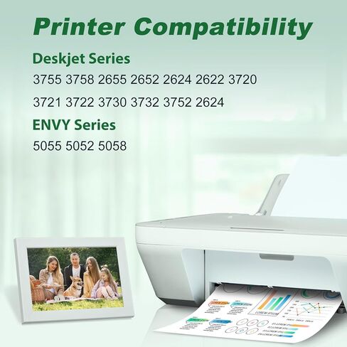 65XL Ink Cartridges Black/Color Combo Pack High-Yield Replacement for HP Ink 65 65XL Ink Cartridges use with HP Envy 5055 5052 5058 DeskJet 3755 2655 3752 3720 3722 3723 3758 2652 2622 2624 Printer in Kuwait