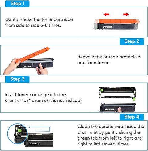 TN229XL Toner Cartridges 4 Pack Compatible for Brother TN229 with MFC-L3720CDW MFC-L3780CDW MFC-L3765CDW MFC-L8395CDW HL-L3220CDW HL-L3280CDW HL-L3295CDW HL-L3300CDW HL-L8245CDW in Kuwait