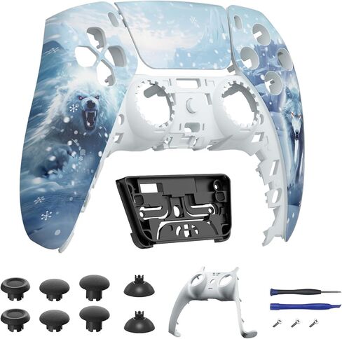 Touchpad Front Shell Compatible with PS5 Controller BDM-010 020 030 040 050, Replacement Faceplate Custom Touch Pad Cover Set and Decorative Trim Shell with Thumbsticks Kits for PS5 Controller in Kuwait