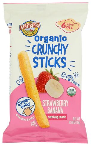 Earths Best Organic Strawberry Banana Crunchy Sticks, 0.56 OZ in Kuwait