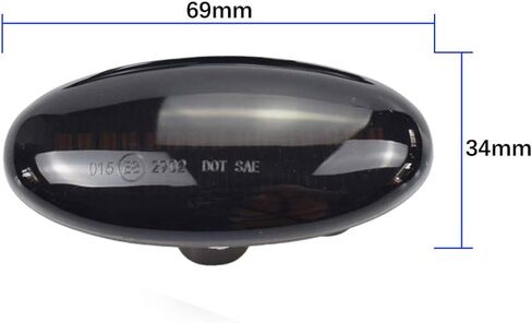 Hacreyatu For-Mazda 2 For Mazda 3 5 6 BT-50 MPV 2 قطعة LED ديناميكية بدوره إشارة الجانب ماركر ضوء الضوء الوامض المتسلسل (أصفر) in Saudi Arabia