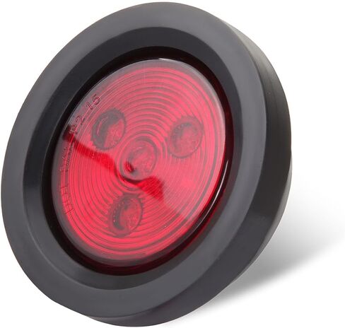 4pcs 2.5" Round Led Trailer Lights Red 4 LED Side Marker and Clearance Marker Lights Sealed Flush Mount w/Plug & Grommet Truck RV Waterproof in Saudi Arabia