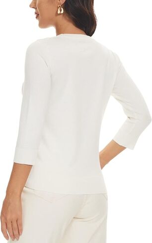 Spicy Sandia Women's 3/4 Sleeve V Neck Pullover Sweaters Lightweight Dressy Casual Trendy Knit Top Shirt in Saudi Arabia