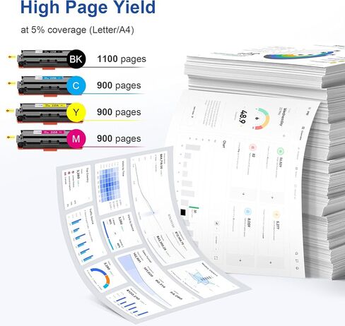 خراطيش حبر 215A متوافقة مع أحدث شريحة، بديلة لخراطيش مسحوق الحبر HP 215A المكونة من 4 عبوات، W2310A تعمل مع طابعات HP Color Pro MFP M182nw، MFP M183fw، M182 M183 M155 - 4 عبوات in Saudi Arabia