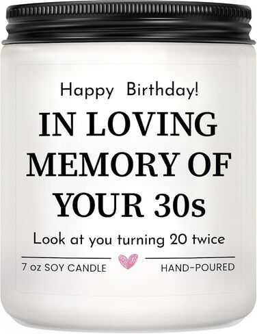 40th Birthday Gifts for Women, 40th Birthday Decorations for Women Men, Happy 1986 40 Year Old Birthdays Gifts Idea for Friend Sister Wife Husband Daughter - Lavender Scented Candle in Kuwait