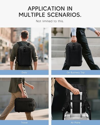 40x30x20 cm Travel Bag Personal Item Ryanair Approved Backpack Expandable to 40x30x25cm Carry On Underseat with USB Charging Port, Beige in Saudi Arabia