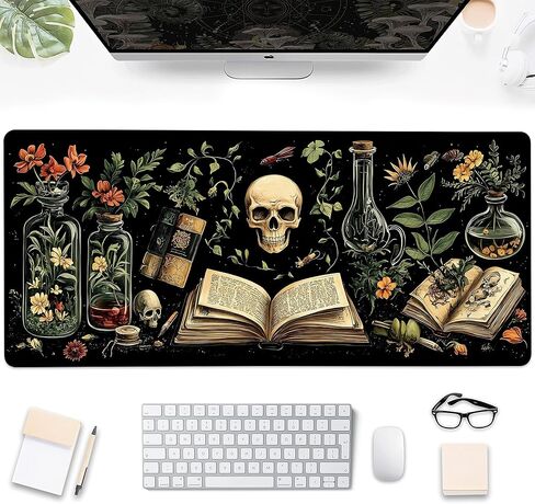 Gaming Mouse Pad, Rose and Gold Liquid Marble Large Desk Mat for Keyboard and Mouse,Non-Slip Rubber Base and Stitched Edges Desk Pad for Home Office 35.4x15.7in in Saudi Arabia