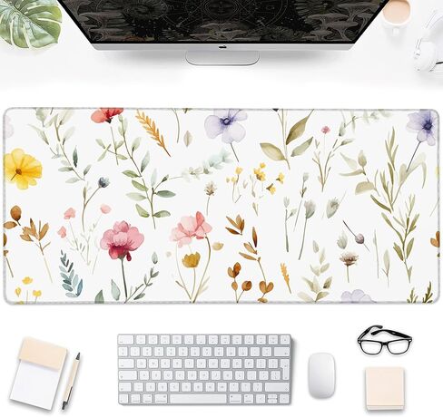 Gaming Mouse Pad, Rose and Gold Liquid Marble Large Desk Mat for Keyboard and Mouse,Non-Slip Rubber Base and Stitched Edges Desk Pad for Home Office 35.4x15.7in in Saudi Arabia