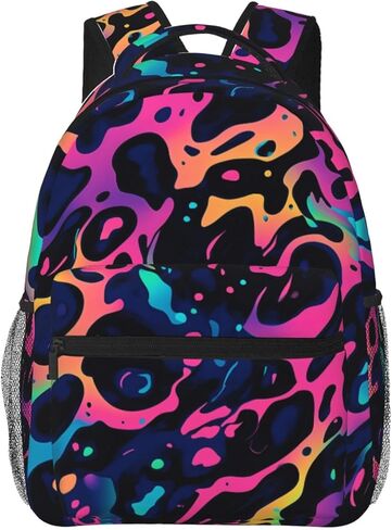 Beach Chair Backpack, Wave Design Polyester Backpacks with Straps, 11.4inx5.9inx15.7in, Multi-Pocket Storage Bookbag, Ideal For School Work Travel Hiking Camping, Women Girls Ocean Lovers Gifts in Saudi Arabia