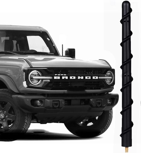 7-inch Bronco Short Antenna, Fits for Ford Bronco Full Size and Sport All Models 2021 2022 2023 2024 2025, Good Reception, 7 Inch Spiral AM FM Radio Antenna, for Bronco Accessories 2021-2025 in Kuwait