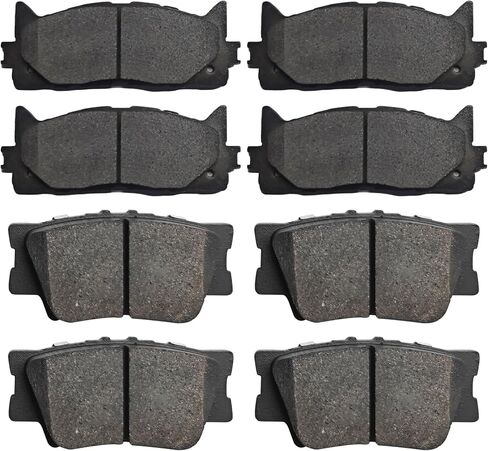 D1293 D1212 Front & Rear Ceramic Brake Pads Kits Fit For 2007-2017 for Toyota Camry, 2008-2018 for Toyota Avalon, 2007-2018 for Lexus ES350, 2013-2018 for Lexus ES300h 8PCS in Kuwait