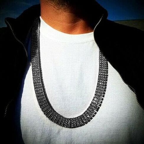 Hip Hop White Gold Plated Praying Hands Large Pendant & 20" 30" Iced 4 Row Tennis Chain Bling Necklace in Saudi Arabia