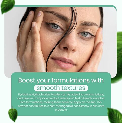 Pyridoxine Powder (4 Oz / 113 Gram) Pyridoxine HCL (Vitamin B6) Powder for Proper Function of Sugars, Fats, and Proteins in The Body Supports Metabolism and Nervous System Function in Kuwait