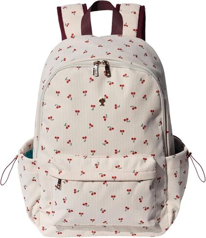 ESVAN Corduroy Backpack Lightweight Fashion 17 inch Laptop Bag for Women Casual College (Corduroy leopard print) in Kuwait