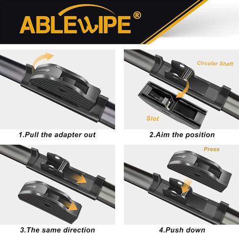 Windshield Wiper Blades Replacement for Front Window 26" + 16" Wipers by ABLEWIPE NO 19M20 (Set of 2) in Kuwait