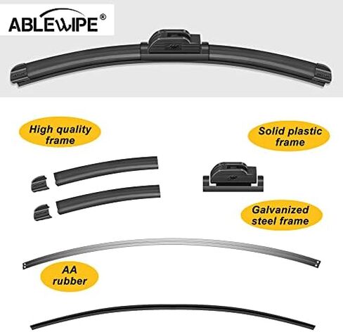 Windshield Wiper Blades Replacement for Front Window 26" + 16" Wipers by ABLEWIPE NO 19M20 (Set of 2) in Kuwait