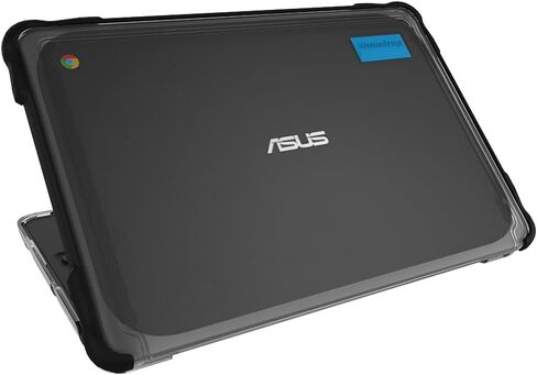 حقيبة الكمبيوتر المحمول Gumdrop SlimTech تناسب جهاز ASUS Chromebook C203XA (صدفي). مصمم للطلاب والمعلمين والفصول الدراسية من مرحلة الروضة وحتى الصف الثاني عشر - مصدات متينة تم اختبارها ضد السقوط لحماية موثوقة للجهاز - أسود in Saudi Arabia