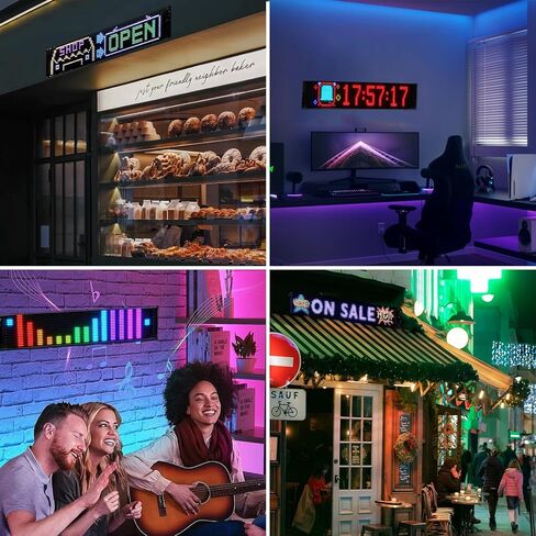 مصابيح LED على شكل عين الشيطان مقاس 35 بوصة × 7.5 بوصة للزجاج الأمامي [رقاقة متقدمة، شاشة مزدوجة متزامنة بنسبة 100%] شاشة LED مخصصة قابلة للبرمجة لعيون القطط لنافذة السيارة/الشاحنة/عربة الجولف مع جهاز التحكم عن بعد والتحكم في التطبيق in Saudi Arabia